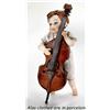 Capodimonte Statuina Capodimonte in porcellana figura di bambino con contrabasso statuetta a