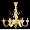 Arte di Murano Lampadario in Vetro di Murano genuino con oro 24 Fatto a mano in Italia 6 Luci