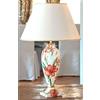 Luigi Grego Lampada da tavolo classica in maiolica italiana ceramica lucida lume da appoggio