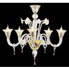 Arte di Murano Lampadario soffitto in Vetro di Murano originale Fatto a mano in Italia 5 Led