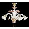 Arte di Murano Lampadario soffitto in Vetro di Murano originale Fatto a mano in Italia 5 Luci