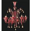 Arte di Murano Lampadario veneziano in Vetro di Murano con oro 24 Fatto a Mano in Italia 8 Luci