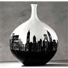 Artefice Bottiglia New York City Grande Mela Ceramica Vaso Soprammobile Dipinta a Mano ^^