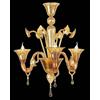 Arte di Murano Lampadario veneziano da soffitto Vetro di Murano Fatto a mano in Italia 3 Luci