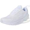 Nike Air Max 270 (PS), Scarpe da Atletica Leggera, Bianco (White/White/Metallic Silver 000), 32 EU
