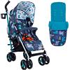 Cosatto Supa 3 Pushchair - Lightweight Stroller from Birth to 25kg - Compact Fold, Shopping Basket, Footmuff (Dragon Kingdom)