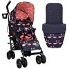 Cosatto Supa 3 Passeggino con coprigambe - Passeggino leggero dalla nascita fino a 25 kg - Facile, compatto, pieghevole, grande cestino per la spesa, sacco per la spesa con maniglia per il trasporto,