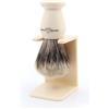 Edwin Jagger 1EJ947SDS I Migliori Capelli Classici Di Tasso Pennello Da Barba Esfoliante Con Supporto Per Crema Da Barba O Sapone Da Barba Per Uomo E Donna (Finto Avorio)