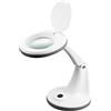 goobay 60366 Lampada a LED con lente ingrandimento/con piedistallo/lente d'ingrandimento con luce/potenza assorbita 6W / temperatura di colore 6500K / flusso luminoso 450lm / tensione di/bianco