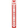 NMC M39A Cartello Area Limitata, Legenda Fire EXTINGUISHER, 10,2 cm Lunghezza x 61 cm Altezza, Alluminio 0.040, Rosso su Bianco