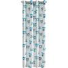 Eurofirany, Tenda per Bambini con Gufi e Occhielli, alla Moda, Semplice ed Elegante, di Alta qualità, Bianco e Blu., 140 x 250 cm