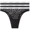Calvin Klein Slip Brasiliana Donna Confezione da 3 con Pizzo, Nero (Black/Black/Black), 3XL