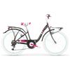 MBM BICI 24" Bicicletta FLEUR Nera Senza Cestino Passeggio Cambio 6V per bambina MBM