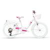 MBM BICI 20 FLEUR BIANCA CON CAMBIO, RUOTA LIBERA E COMANDO SHIMANO 6 VELOCITÀ MBM