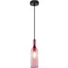 V-TAC Lampadario a Sospensione Forma Bottiglia In Vetro Colore Rosa Pink Attacco E14 P