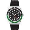 Timex Orologio Uomo TIMEX Q DIVER GMT TW2W57500 Silicone Nero Vintage