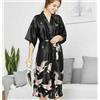 Kimono Giapponese In Finta Seta Da Donna Con Gru Accappatoio Da Notte Pigiama
