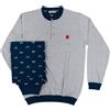 F & H Pigiama serafino in cotone lungo F&H 1882ST