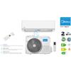 MIDEA CLIMATIZZATORE MONOSPLIT MIDEA ELEGANCE 24000 BTU A++ A+ R32 INVE WIFI GEARSHIFT