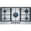 Bosch Piano Cottura 5 Fuochi 90 cm Gas Bosch Incasso (1 Wok) Acciaio Inox PCR9A5B90