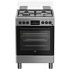 Beko Cucina a Gas 4 Fuochi Forno Elettrico Ventilato 60x60 cm Inox FBE62310GX BEKO
