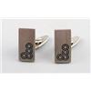 N.E. Da N.E.From, Danimarca, argento sterling, un paio di gemelli.