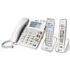 Geemarc Pack Senior - Telefono Fisso Amplificato e Suoi Combinati Aggiuntivi con Risponditore e Tasti Fotografici Grandi Personalizzabili per Anziani - Perdita Uditiva Bassa o Media - Versione IT