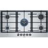 Bosch Serie 6 PCR9A5B90 piano cottura Nero, Acciaio inossidabile Da incasso Gas