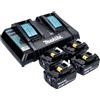 Makita 199483-0Z Kit Energy 4pz BL1850 18V 5,0Ah + Caricabatterie doppio rapido