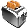 Cecotec Tostapane Verticale 2 Slot Brevi Toastin' time 850 Inox Lite. 850 W, 2 fette di pane, fessura larga 3,8 cm, supporto per panini e vassoio raccogli briciole, acciaio inossidabile