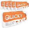 Quicky Set di 6 confezioni da 8 rotoli di carta igienica tre strati di 250 fogli per rotolo bianco