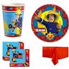 decorata party KIT COORDINATO SAM IL POMPIERE COMPLEANNO PIATTI BICCHIERI TOVAGLIOLI TOVAGLIA