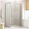 Idralite BOX CABINA DOCCIA 75x130 CM 2 ANTE BATTENTE SALOON P VETRO TRASPARENTE AP. 130