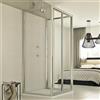 Idralite BOX CABINA DOCCIA 75X100X75 CM 3 TRE LATI VETRO TRASPARENTE A LIBRO SOFFIETTO