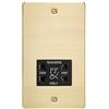 Knightsbridge FPAV8900BB 115/230 V piatta rasoio a doppia tensione con inserto nero - in ottone spazzolato