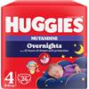 Huggies Overnight Pannolini Notte Bambino, Taglia 4 (9-14 Kg), Pannolini Assorbenti per la Notte, Design Disney, Confezione da 26 mutandine