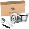 I Cafilas Capsule di caffè riutilizzabili per Nespresso, filtro caffè in acciaio inox