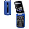 Brondi TELEFONO CELLULARE BRONDI PRESIDENT A CONCHIGLIA BLUE TASTI GRANDI