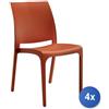 Bica 4x Sedia da esterno Bica 300 7 VOLGA Brick red