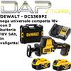 DEWALT - Sega universale compatta DCS369P2 + 2 batterie da 5Ah e valigetta!