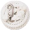 Weaver Equine Weaver Leather White Cotton Lead Rope with Nickel Plated Bull Snap, Bianco