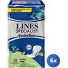 Lines 6x Lines Specialist Per Incontinenza Protection 12 Pezzi Normal