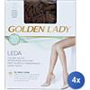Golden lady 4x Golden Lady Collant Velato Leda 20 Den Nero 2 Paia Taglia 3