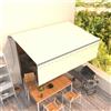 VidaXL Tenda da Sole Retrattile Manuale con Parasole 4x3 m Crema