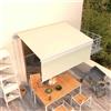 vidaXL Tenda da Sole Retrattile Automatica con Parasole 3x2,5m Crema