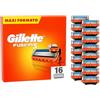 Gillette Fusion 5 LAMETTE DA BARBA Uomo, 16 Ricambi da 5 Lame, Delicatezza Insuperabile, Rasatura Scorrevole con Striscia Lubrificante, Fino a 1 Mese di Rasatura con 1 Lametta
