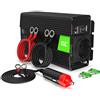 Green Cell 300W/600W 12V 220V/230V Onda Modificata Inverter Invertitore di Tensione Fotovoltaico DC AC per Camper Auto Convertitore di Potenza, Trasformatore sinusoidale modificata Porta USB