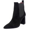L'amour Tronchetti In Camoscio Nero - Taglia 35 [22cm] Scarpe Donna Tronchetti