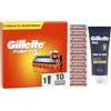 Gillette Fusion 5 LAMETTE e CREMA DA BARBA, 10 RICAMBI da 5 Lame, Delicatezza Insuperabile, Rasatura Scorrevole con Striscia Lubrificante, Fino a 1 Mese di Rasatura con 1 Lametta