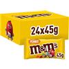 M&M'S Classico Peanut M&M 24 pezzi Cioccolato Confetti al Cioccolato ripieni